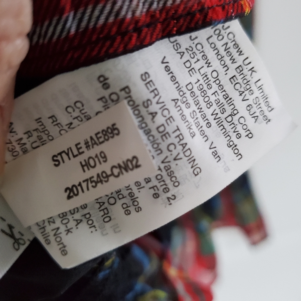 NEW J. Crew Stewart Gilded Tartan Mock Neck Top - Picture 7 of 11